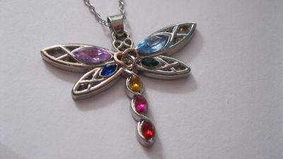 Dragonfly Necklace 7 Chakra #DN225