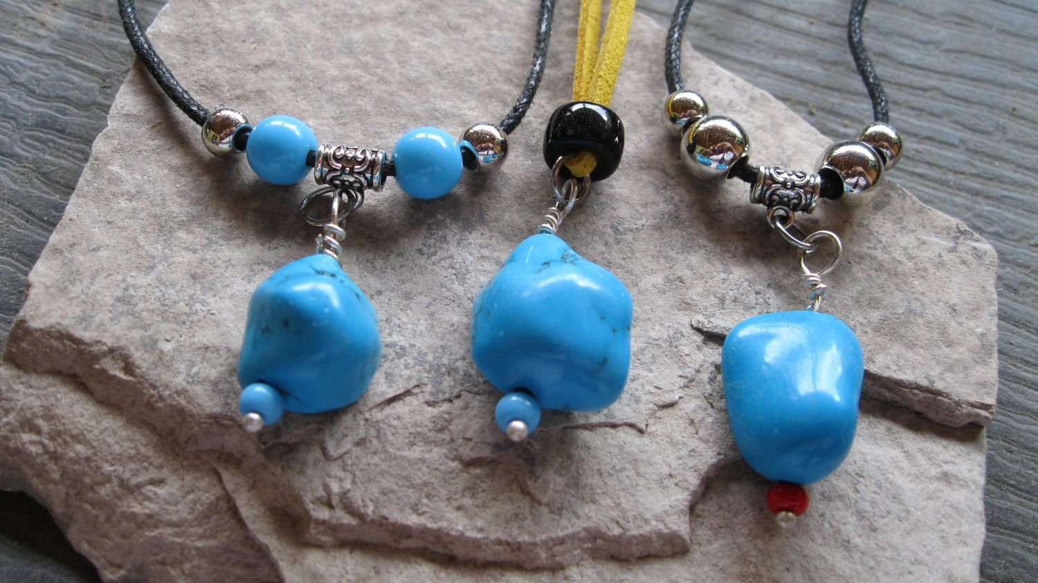 Turquoise Nugget Necklace #TN25