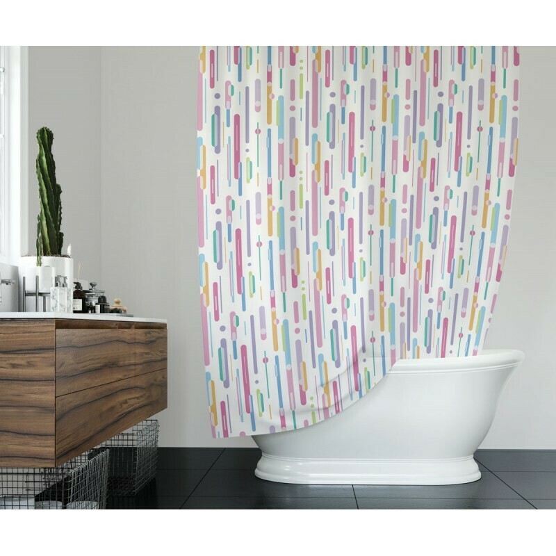 Koupelnový závěs 180x200cm - Barevný déšť 9385 Koupelnový závěs 180x200cm - Barevný déšť 9385