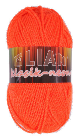 Pletací příze Elian Klasik Neon 10917 - oranžová