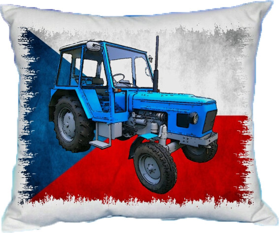 Polštářek Modrý traktor Polštářek Modrý traktor