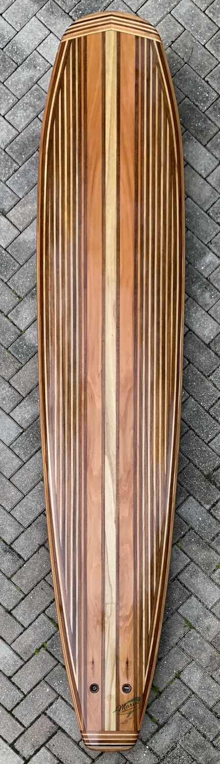 Nose rider, Hollow wood single fin, 9&#39;5&quot; x 23 3/4&quot; x 3 1/2&quot;