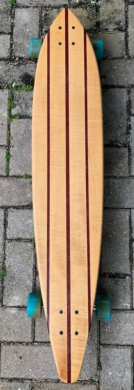 Longboard,Solid Wood, Maple and Purpleheart, 42 1/4&quot; x 8 1/4&quot;
