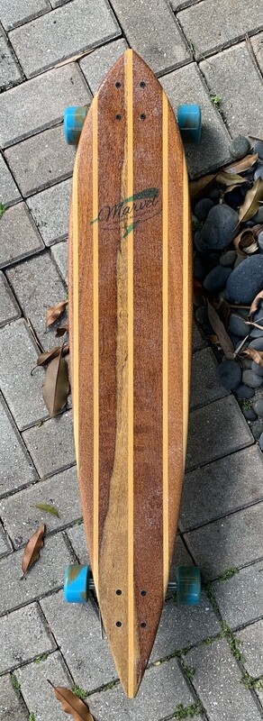 Longboard, Pintail, Solid Hardwood, 42 1/2&quot; x 8 1/4&quot;, Rosewood and Poplar