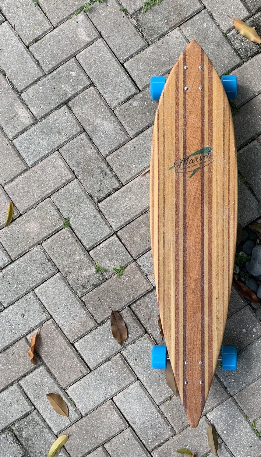 Pintail Longboard, Mixed Hardwoods, 40 3/4" x 9 1/4"