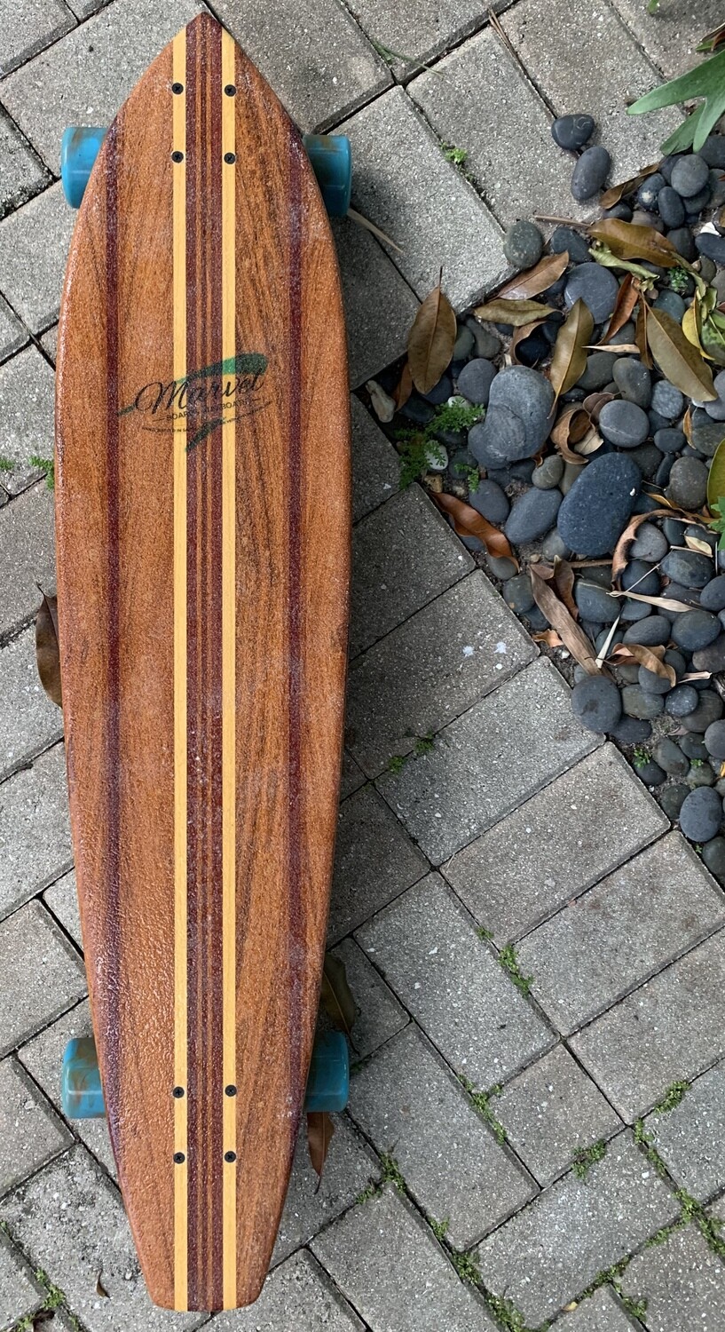 Longboard, 40 1/2" x 9 1/4", mahogany, purpleheart