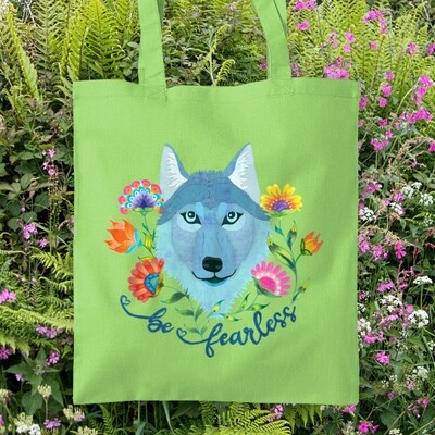 Wolf Tote Bag – Grass Green