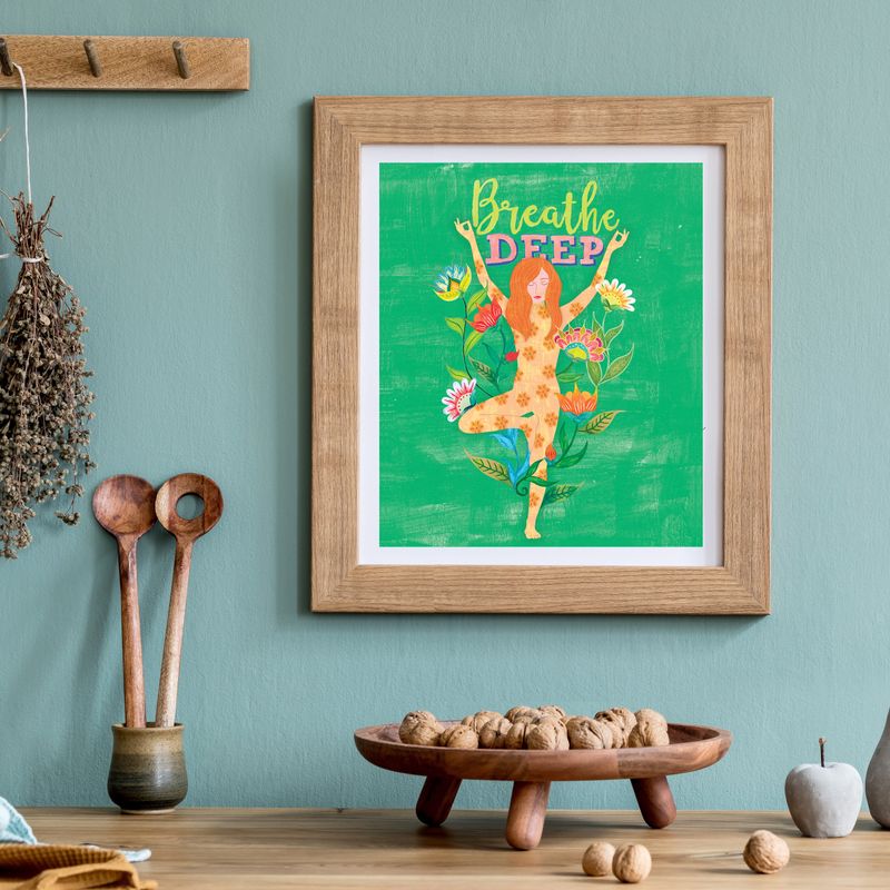 Green Yogi Wall Art Print