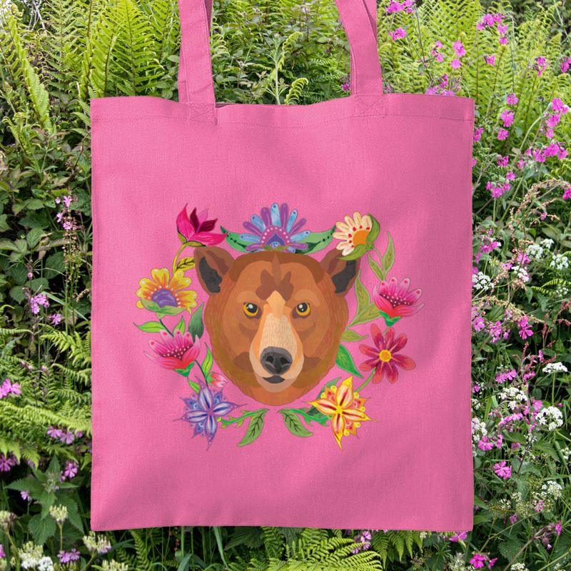 Bear Tote Bag – Pink