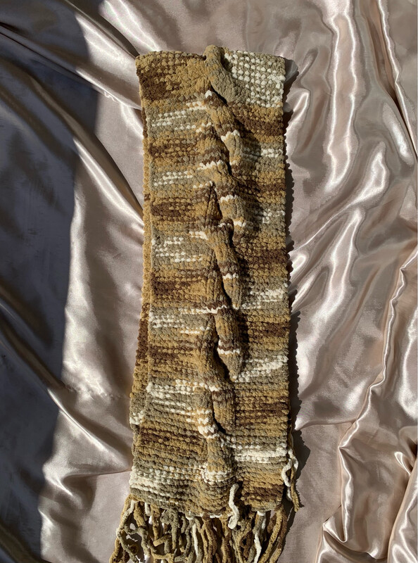Cable Garter Stitch Scarf