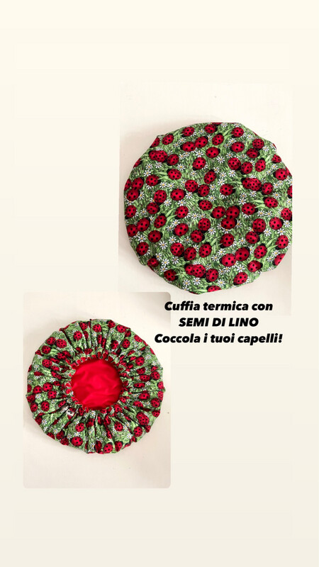Cuffia termica con semi di lino