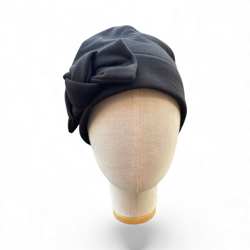 Cappello fiocco cotone felpato