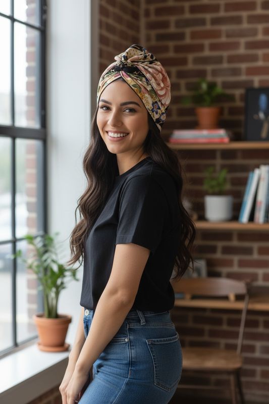 REVERSIBLE AND MODELLABLE TURBAN HEADBAND