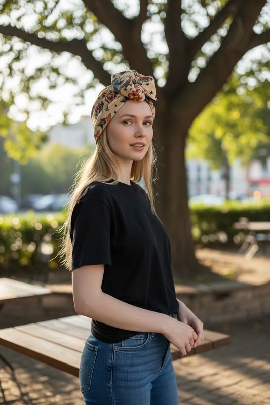 REVERSIBLE AND MODELLABLE TURBAN HEADBAND