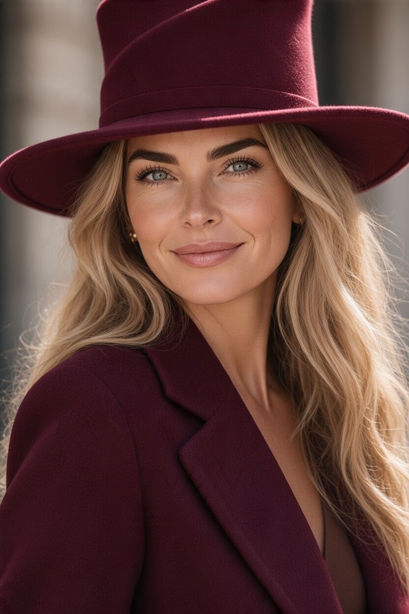 Wide-brimmed hat