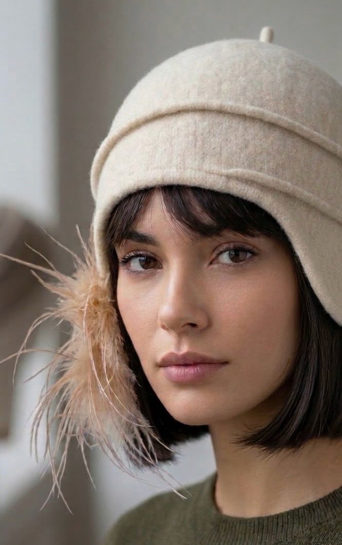 CLOCHE ASIMMETRICA PURA LANA MERINO