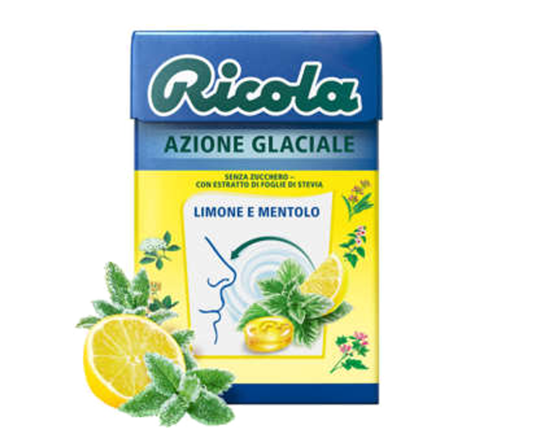 RICOLA Azione Glaciale Limone Mentolo Box 50gr.