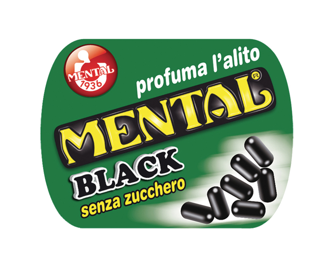 MENTAL Black senza zucchero 12gr.