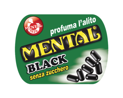 MENTAL Black senza zucchero 12gr.