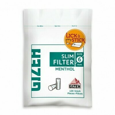 GIZEH Filtri Mentolo 6mm 10x120 tassa 4,32