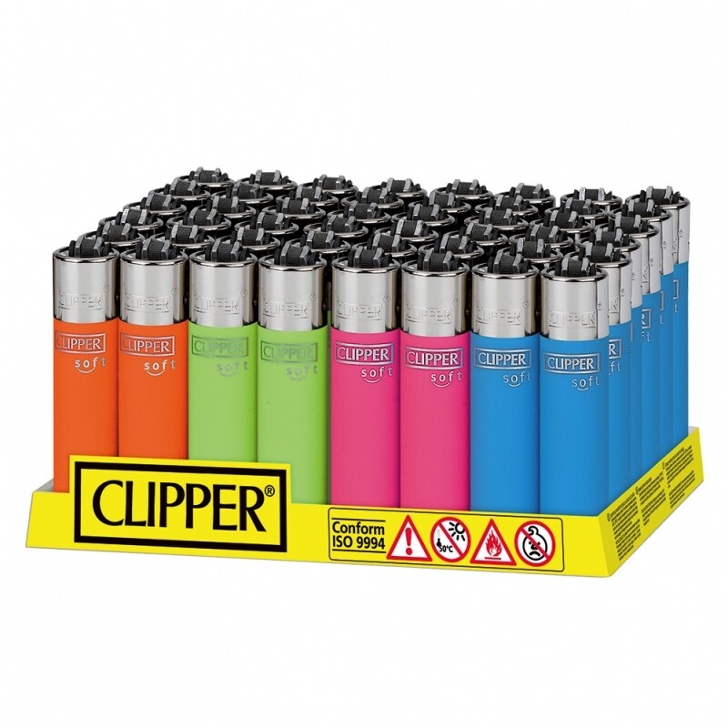 CLIPPER Soft Touch Fluo - Accendino Large