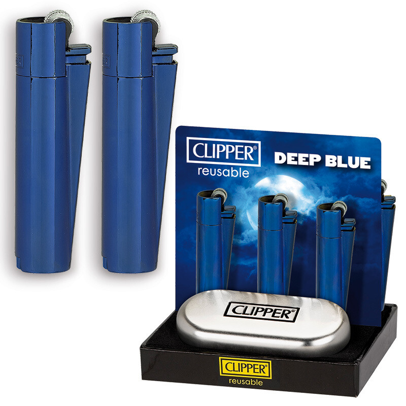 CLIPPER Accendino Metal Deep Blue