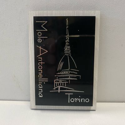 Magnete Plexi Nero + Legno