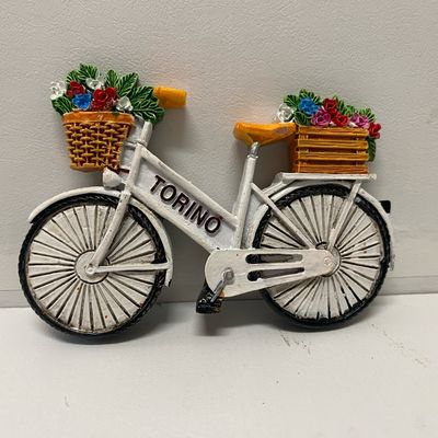 Magnete resina TO Bicicletta Bianca