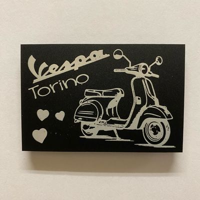 Magnete Plexi Nero Vespa