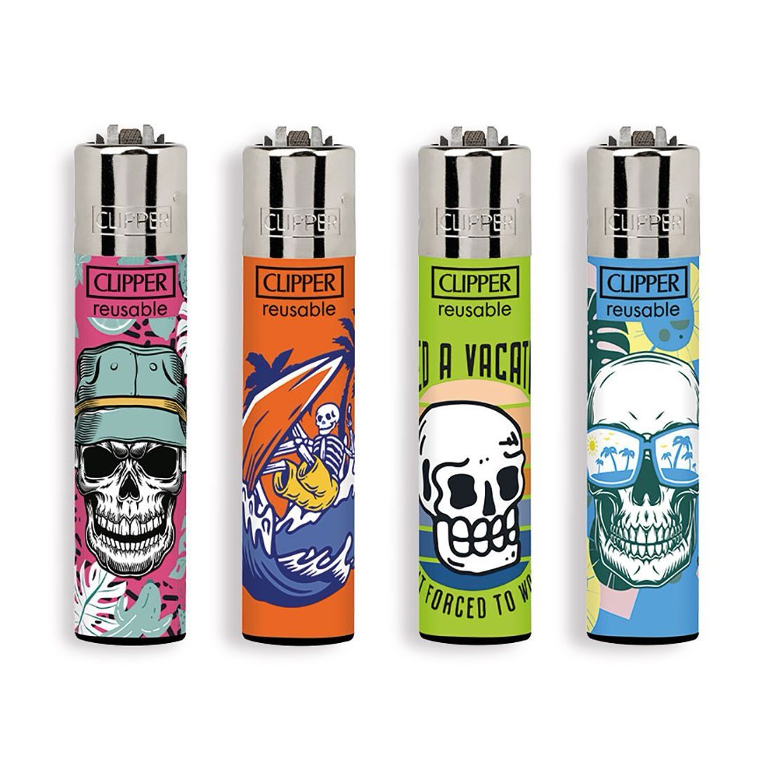 CLIPPER Vacay Skulls - Accendino Large