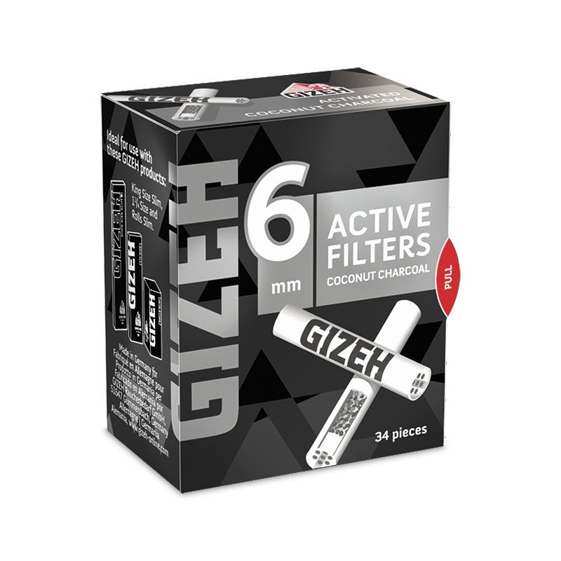 GIZEH Filtri Carboni Attivi 6mm 10X34 tassa 1,22