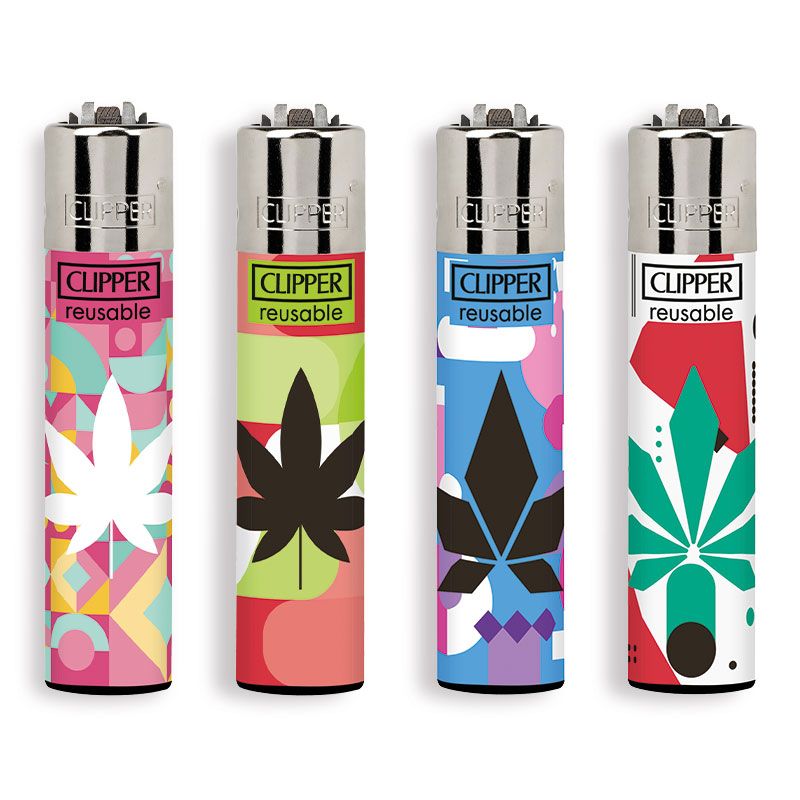 CLIPPER GEOMETRIC LEAVES - Accendino Large