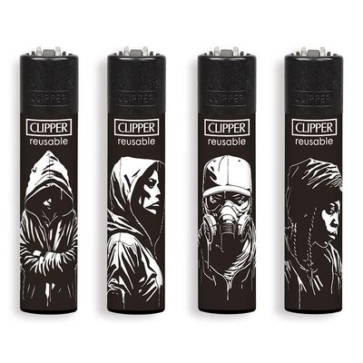 CLIPPER STENCIL STYLE + BW - Accendino Large