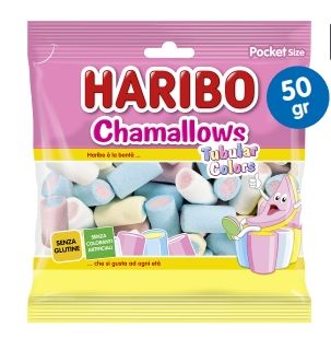 HARIBO Busta 100gr. Chamallows Tubular Colors
