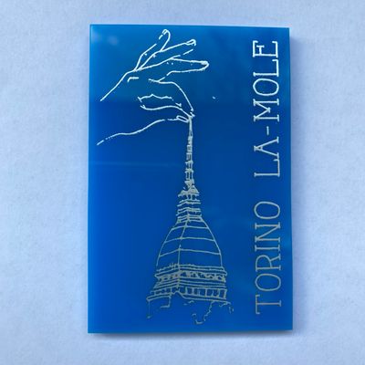 Magnete Plexi Blu Mano Mole