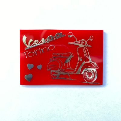 Magnete Plexi Rosso Vespa