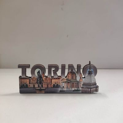 Magnete legno Scritta grigia
