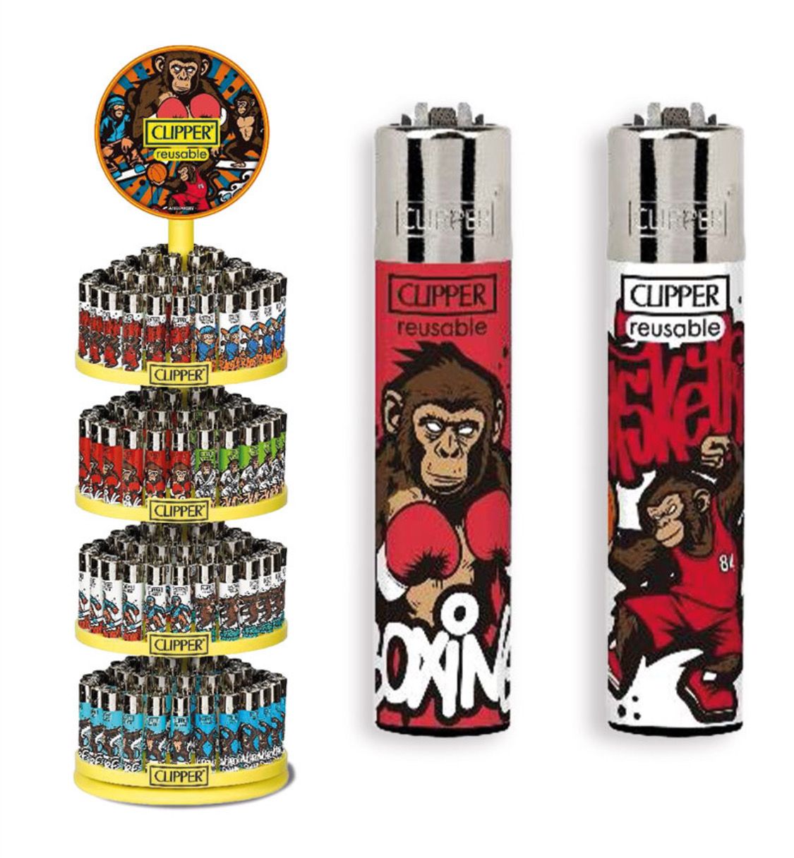 CLIPPER Expo Olympian Monkeys M1+LB - Accendino Large