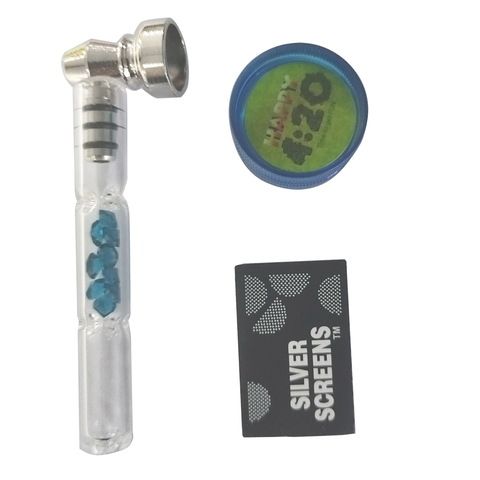 ATOMIC Glass Pipe 9cm c/grinder