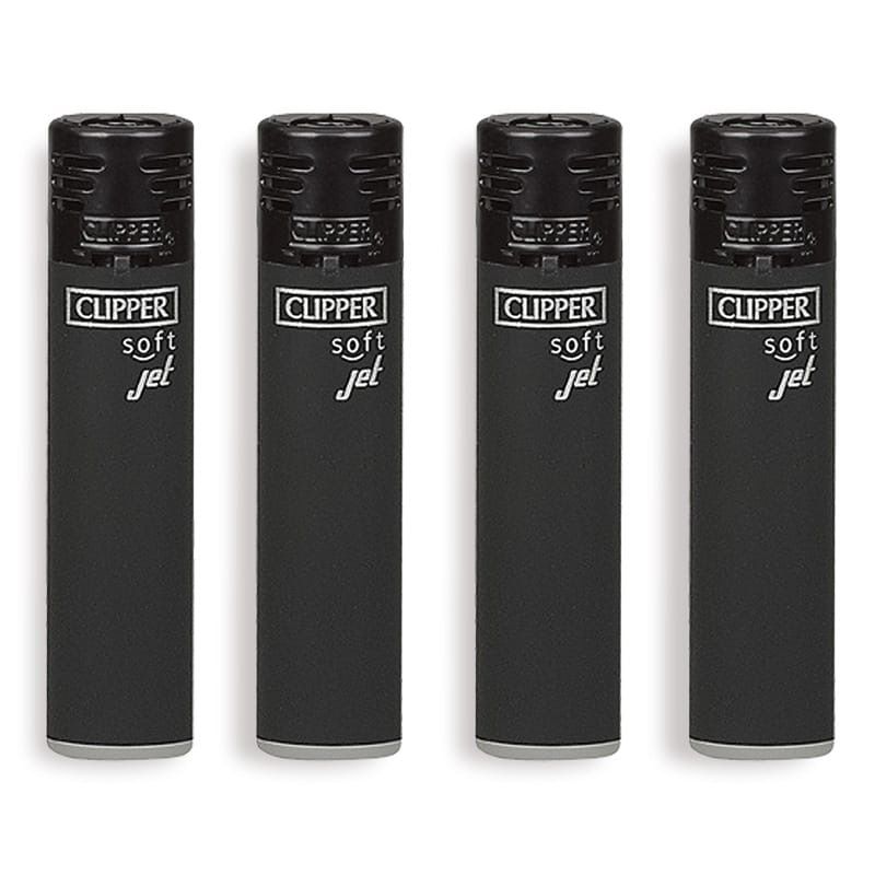 CLIPPER JET Flame Black Soft - Accendino Large
