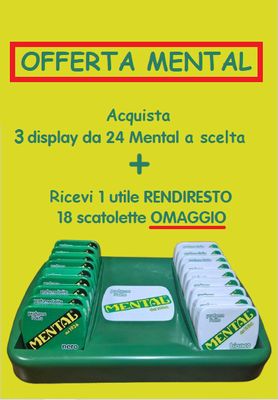 MENTAL Box 3 cf da 24pz a scelta in Omaggio rendi resto con 18 scatoline