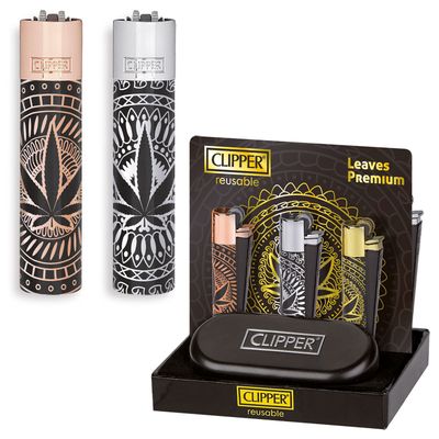 CLIPPER Accendino Metal Leave Premium