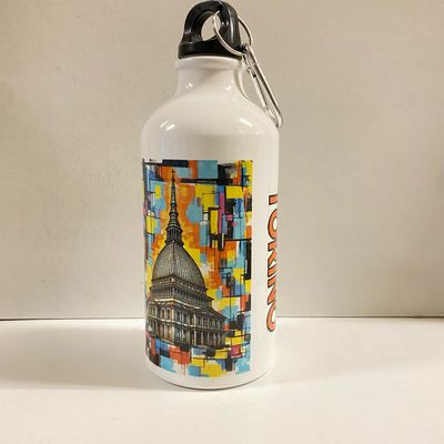 Borraccia alluminio Torino Quadretti