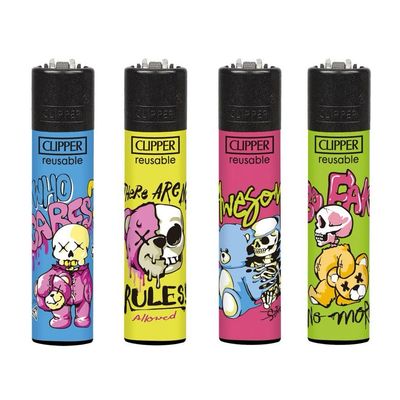 CLIPPER Bear Skulls - Accendino Large