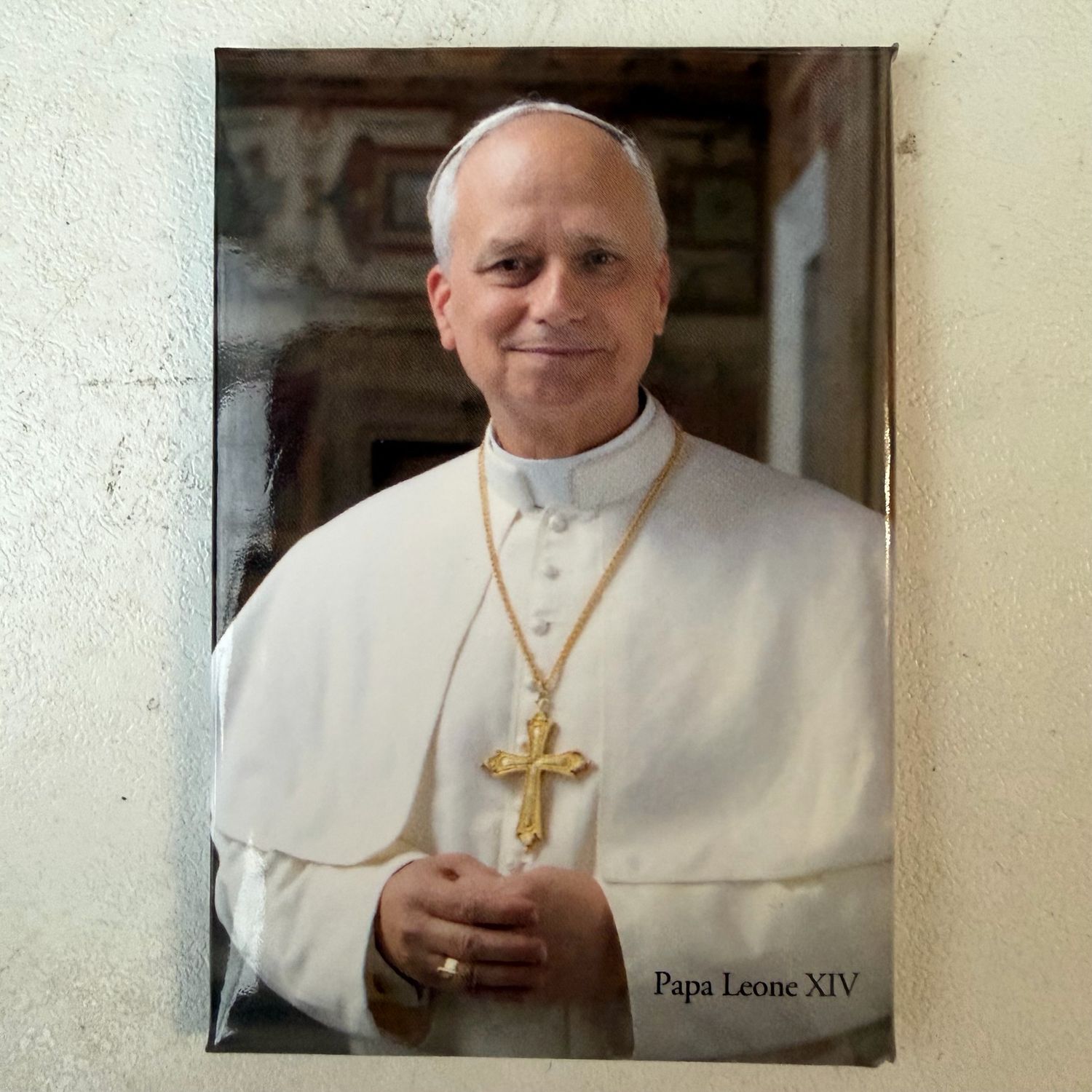 Magnete foto Papa sfondo bianco