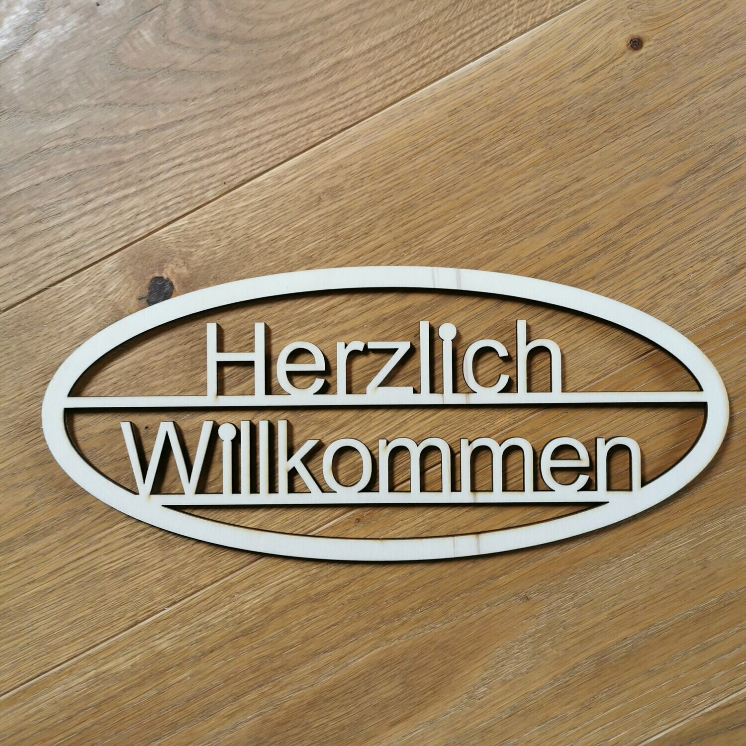 Türschild &quot;Herzlich Willkommen&quot;