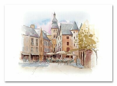 Reproduction d'aquarelle originale Périgord et Quercy