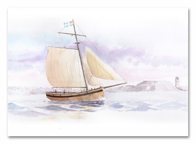 Reproduction d'aquarelle originale Bretagne