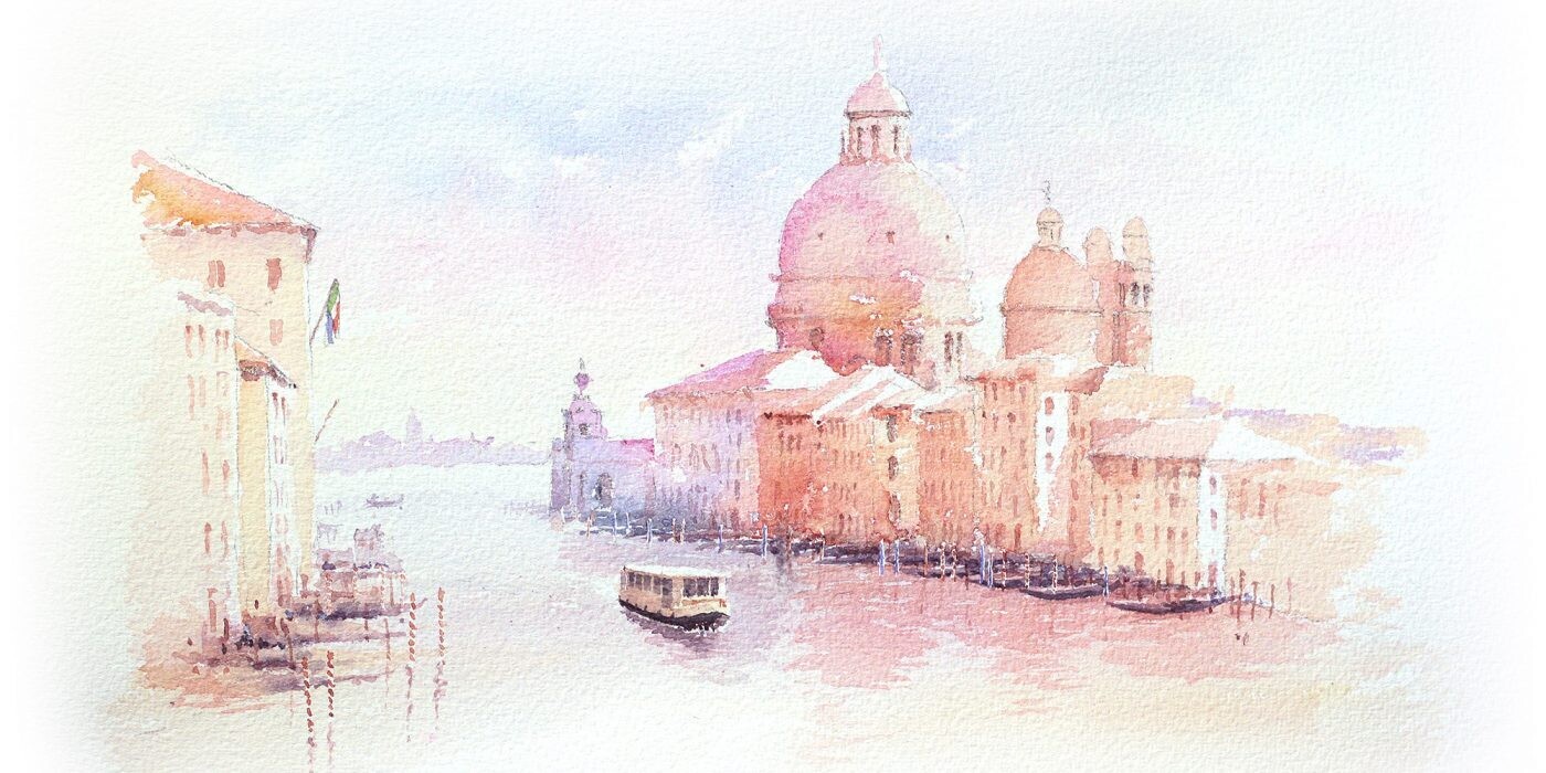 Reproduction d'aquarelle originale Venise