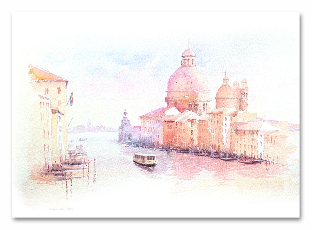 Reproduction d'aquarelle originale Venise